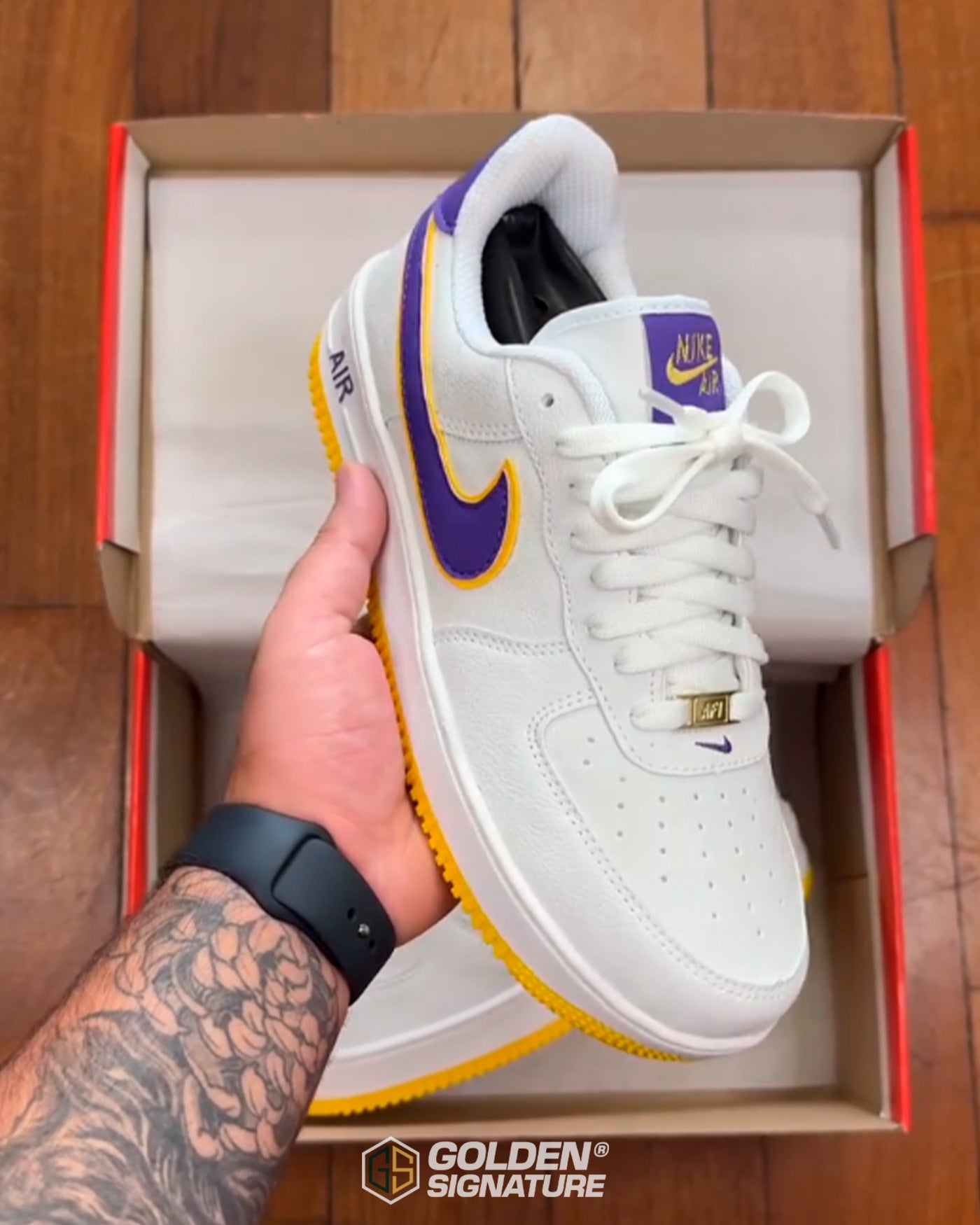 Tênis Nike Air Force 1 x Lakers